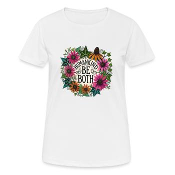 Humanité Soyez les deux - T-shirt respirant Femme - blanc - Devant - AI Model Female 172 dark (172cm)