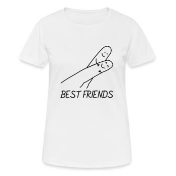 Meilleurs ami - T-shirt respirant Femme - blanc - Devant - AI Model Female 172 dark (172cm)