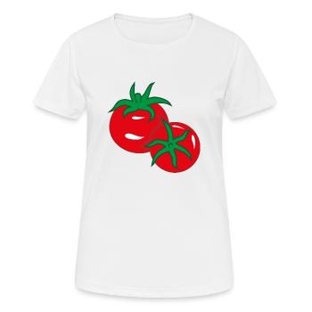 Rote frische Tomaten - Frauen T-Shirt atmungsaktiv - Weiß - Vorne - AI Model Female 172 dark (172cm)