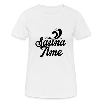 Sauna Wellness Spa - Frauen T-Shirt atmungsaktiv - Weiß - Vorne - AI Model Female 172 dark (172cm)