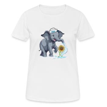 Elefant Elefanten maritim - Frauen T-Shirt atmungsaktiv - Weiß - Vorne - AI Model Female 172 dark (172cm)