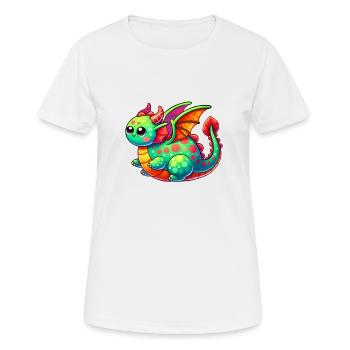 Dragon Comic - Women's Breathable T-Shirt - white - Front - AI Model Female 172 dark (172cm)