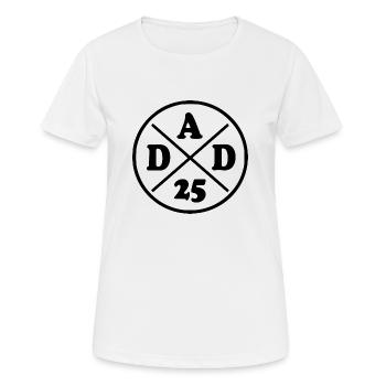 Dad 2025 - dad 25 - Frauen T-Shirt atmungsaktiv - Weiß - Vorne - AI Model Female 172 dark (172cm)