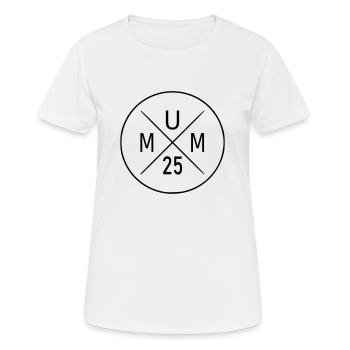 Mum 25 - Frauen T-Shirt atmungsaktiv - Weiß - Vorne - AI Model Female 172 dark (172cm)