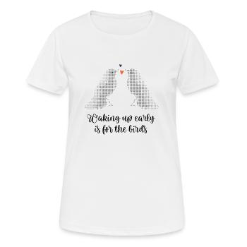 Early bird pixels - Women's Breathable T-Shirt - white - Front - AI Model Female 172 dark (172cm)