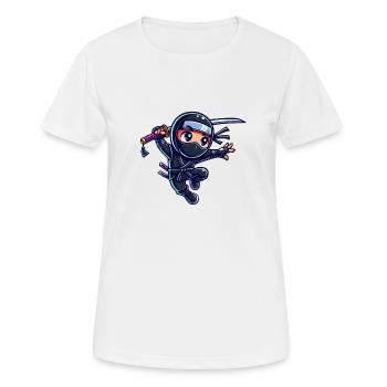 Ninja - T-shirt respirant Femme - blanc - Devant - AI Model Female 172 dark (172cm)