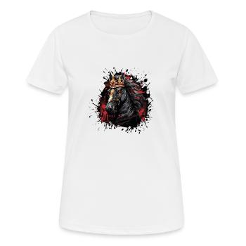 Couronne de cheval - T-shirt respirant Femme - blanc - Devant - AI Model Female 172 dark (172cm)