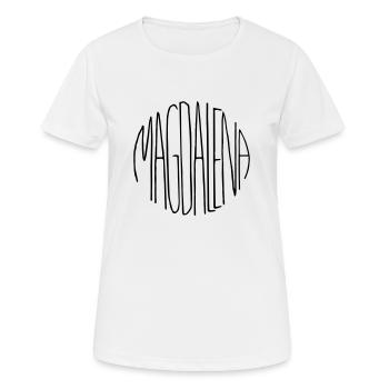 Magdalena - Frauen T-Shirt atmungsaktiv - Weiß - Vorne - AI Model Female 172 dark (172cm)