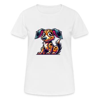 Chien Chien - T-shirt respirant Femme - blanc - Devant - AI Model Female 172 dark (172cm)