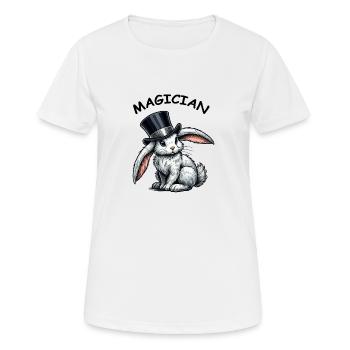 Cylindre de lapin - T-shirt respirant Femme - blanc - Devant - AI Model Female 172 dark (172cm)