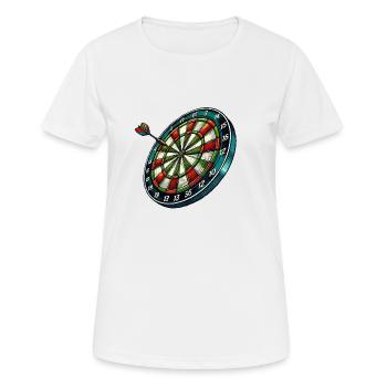 dartboard - Women's Breathable T-Shirt - white - Front - AI Model Female 172 dark (172cm)