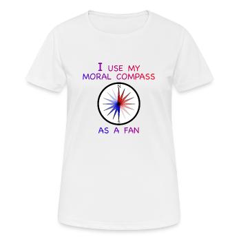 Moralischer Fan - Frauen T-Shirt atmungsaktiv - Weiß - Vorne - AI Model Female 172 dark (172cm)