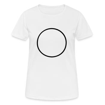 Runder Kreis 1 dünn - Frauen T-Shirt atmungsaktiv - Weiß - Vorne - AI Model Female 172 dark (172cm)