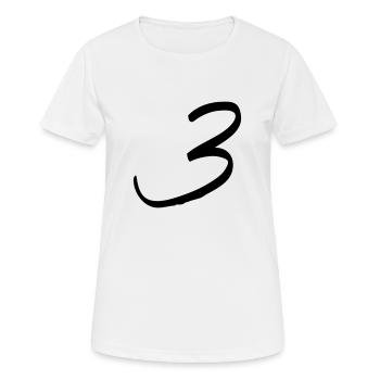 zahl_dani_3 - Frauen T-Shirt atmungsaktiv - Weiß - Vorne - AI Model Female 172 dark (172cm)