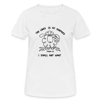 The Lord is my Shepherd - Women's Breathable T-Shirt - white - Front - AI Model Female 172 dark (172cm)