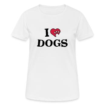 hundeherz_a_2c - Frauen T-Shirt atmungsaktiv - Weiß - Vorne - AI Model Female 172 dark (172cm)