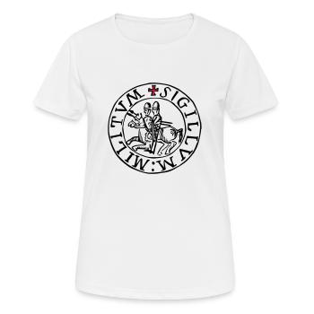 templar knights seal - Frauen T-Shirt atmungsaktiv - Weiß - Vorne - AI Model Female 172 dark (172cm)