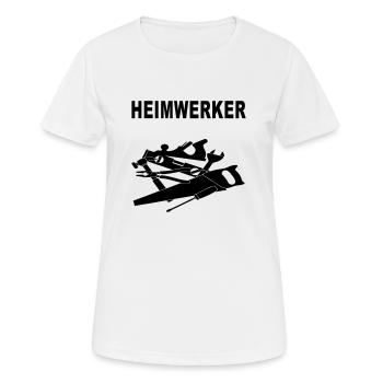 heimwerker - Frauen T-Shirt atmungsaktiv - Weiß - Vorne - AI Model Female 172 dark (172cm)