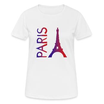 Paris - T-shirt respirant Femme - blanc - Devant - AI Model Female 172 dark (172cm)