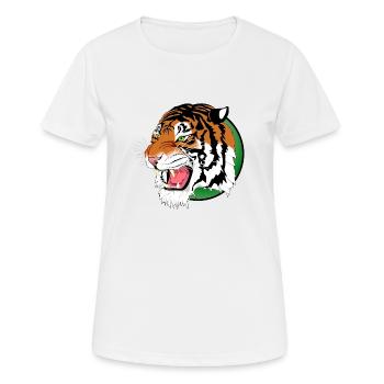 Löwe Tiger Leopard Raubtier - Frauen T-Shirt atmungsaktiv - Weiß - Vorne - AI Model Female 172 dark (172cm)
