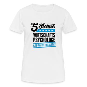 5Sterne Wirtschaftspsychologe - Frauen T-Shirt atmungsaktiv - Weiß - Vorne - AI Model Female 172 dark (172cm)