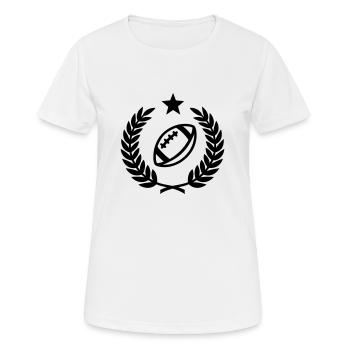 Couronne de laurier (American Football) 01 - T-shirt respirant Femme - blanc - Devant - AI Model Female 172 dark (172cm)