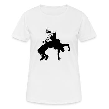 Ringer - Frauen T-Shirt atmungsaktiv - Weiß - Vorne - AI Model Female 172 dark (172cm)