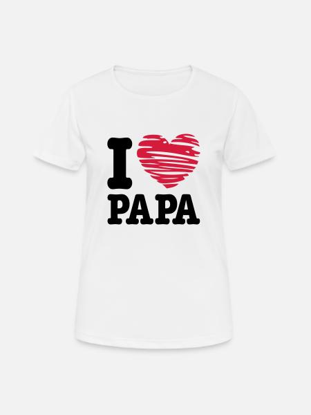 papa - Frauen T-Shirt atmungsaktiv - Weiß