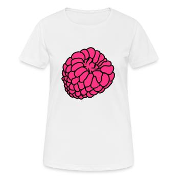 baies de framboise - T-shirt respirant Femme - blanc - Devant - AI Model Female 172 dark (172cm)