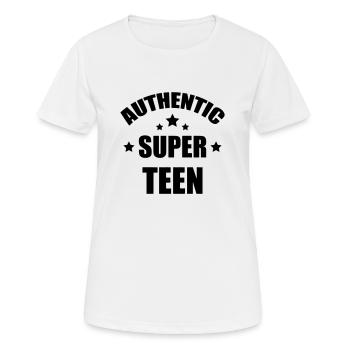 adolescent / enfant / ado / adolescente - T-shirt respirant Femme - blanc - Devant - AI Model Female 172 dark (172cm)