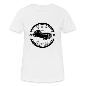 vintage voiture ancienne vieille - T-shirt respirant Femme - blanc - Devant - AI Model Female 172 dark (172cm)