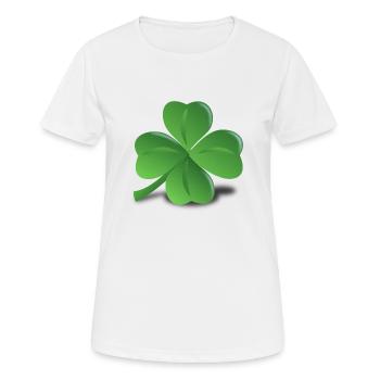 Trèfle - T-shirt respirant Femme - blanc - Devant - AI Model Female 172 dark (172cm)