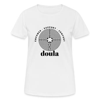 Doula Labyrinth - Women's Breathable T-Shirt - white - Front - AI Model Female 172 dark (172cm)