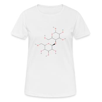 Cellulose Molekül - Farbige Strukturformel - Frauen T-Shirt atmungsaktiv - Weiß - Vorne - AI Model Female 172 dark (172cm)