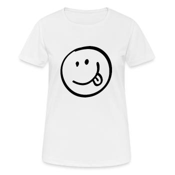 Freches Gesicht - Frauen T-Shirt atmungsaktiv - Weiß - Vorne - AI Model Female 172 dark (172cm)