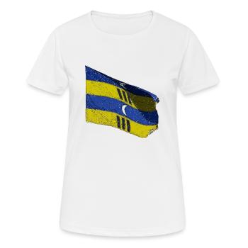 Hinweis Ameland - Frauen T-Shirt atmungsaktiv - Weiß - Vorne - AI Model Female 172 dark (172cm)