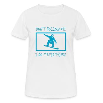Snowboard Snowboarder - Frauen T-Shirt atmungsaktiv - Weiß - Vorne - AI Model Female 172 dark (172cm)