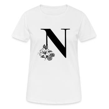 Letter N - Women's Breathable T-Shirt - white - Front - AI Model Female 172 dark (172cm)