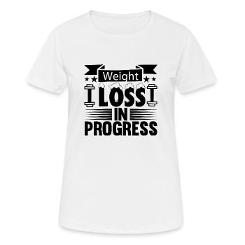 perte de poids en cours - T-shirt respirant Femme - blanc - Devant - AI Model Female 172 dark (172cm)