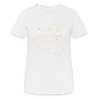 Proseccö mädel, Spruch für Männer und Frauen - Frauen T-Shirt atmungsaktiv - Weiß - Vorne - AI Model Female 172 dark (172cm)