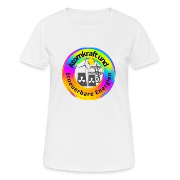 Atomkraft und Erneuerbare Energien - Frauen T-Shirt atmungsaktiv - Weiß - Vorne - AI Model Female 172 dark (172cm)