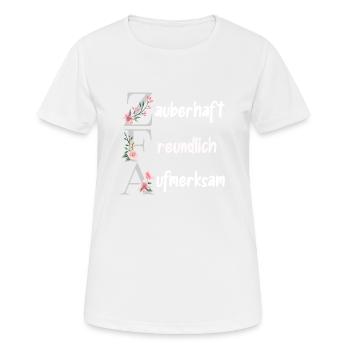 ZFA, Zahnmedizinische Fachangestellte - Frauen T-Shirt atmungsaktiv - Weiß - Vorne - AI Model Female 172 dark (172cm)