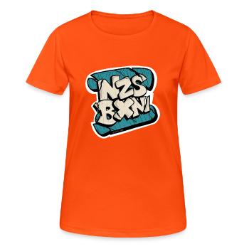 NZS BXN - T-shirt respirant Femme - orange néon - Devant - AI Model Female 172 dark (172cm)