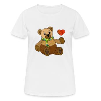 Nounours - T-shirt respirant Femme - blanc - Devant - AI Model Female 172 dark (172cm)