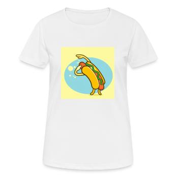 Hot dog dancing great gift idea - Women's Breathable T-Shirt - white - Front - AI Model Female 172 dark (172cm)
