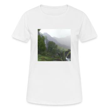 Beau paysage dans le brouillard - T-shirt respirant Femme - blanc - Devant - AI Model Female 172 dark (172cm)