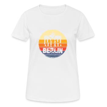 Berlin Allemagne City Skyline Vintage Rétro - T-shirt respirant Femme - blanc - Devant - AI Model Female 172 dark (172cm)