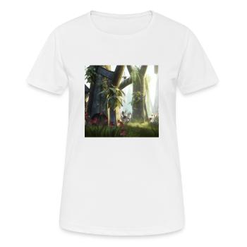 Magischer Wald - Frauen T-Shirt atmungsaktiv - Weiß - Vorne - AI Model Female 172 dark (172cm)