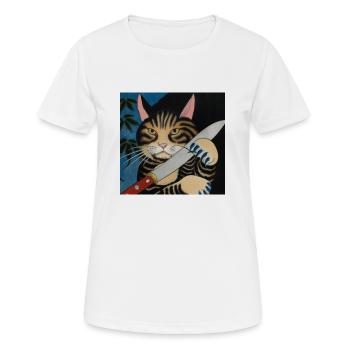Catana - Japanese Ukiyo Paintings - Women's Breathable T-Shirt - white - Front - AI Model Female 172 dark (172cm)