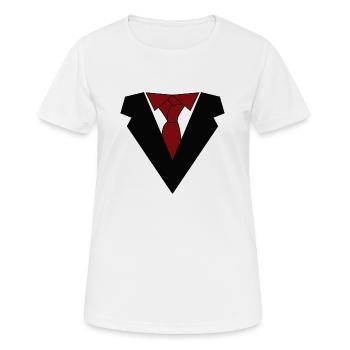 Gentleman - Frauen T-Shirt atmungsaktiv - Weiß - Vorne - AI Model Female 172 dark (172cm)